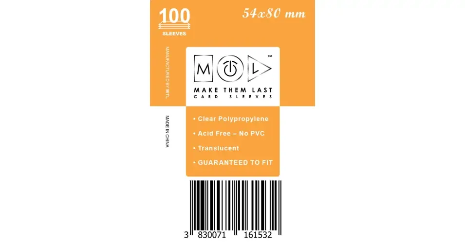 Rendeld meg most MTL 54x80 mm standard kártyavédő 100 db