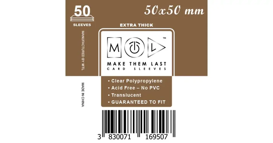 MTL 50x50 mm premium kártyavédő 50 db Vásárlói kedvenc