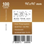 Népszerű MTL 90x90 mm standard kártyavédő 100 db