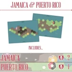 Legkelendőbb Age of Steam Deluxe Jamaica & Puerto Rico (angol) promótérképek