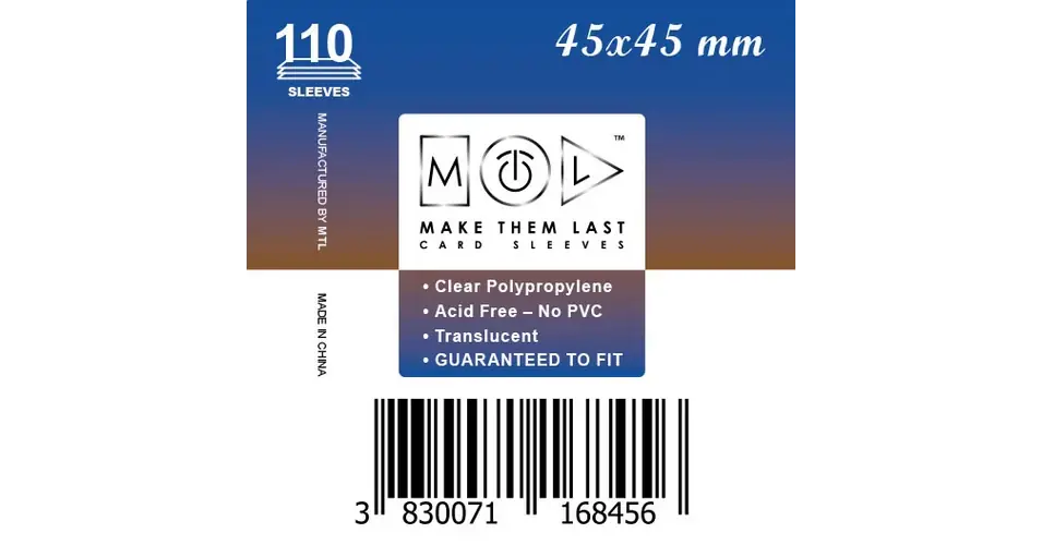 MTL 45x45 mm standard kártyavédő 110 db Rendeld meg most