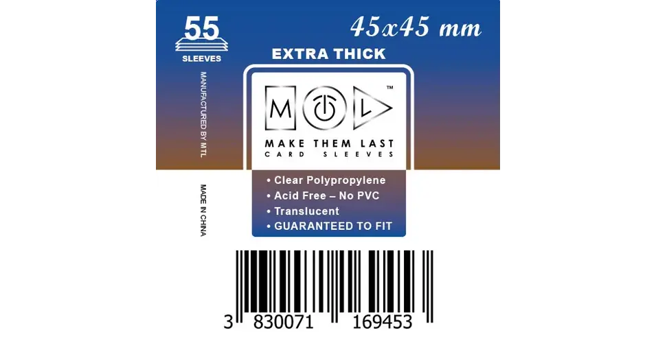 Exkluzív ajánlat MTL 45x45 mm premium kártyavédő 55 db