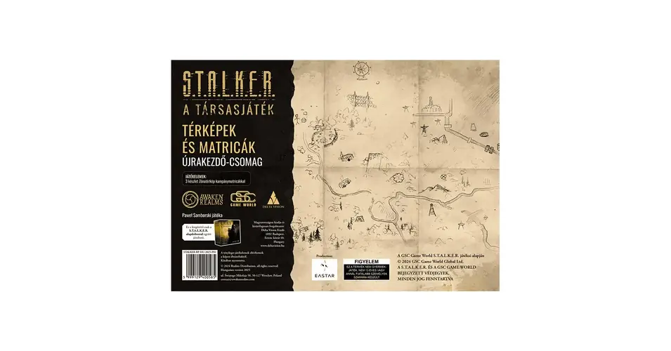 S.T.A.L.K.E.R. A társasjáték – Térképek és matricák (újrakezdő csomag) társasjáték kiegészítő Olcsóbb