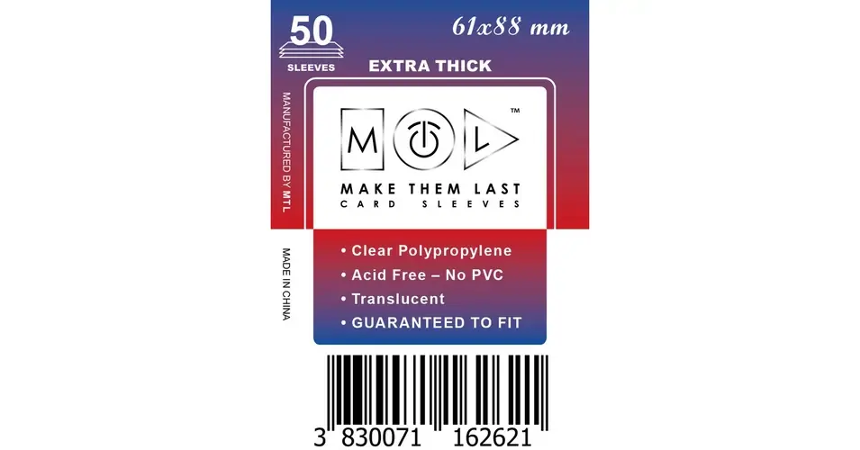 MTL 61x88 mm prémium kártyavédő 50 db Alacsony ár