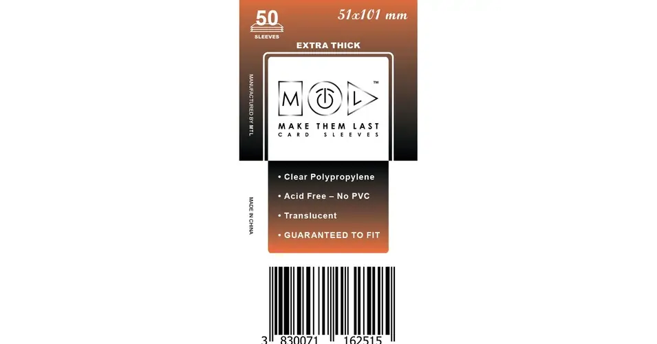 Expressz szállítás MTL 51x101 mm prémium kártyavédő 50 db