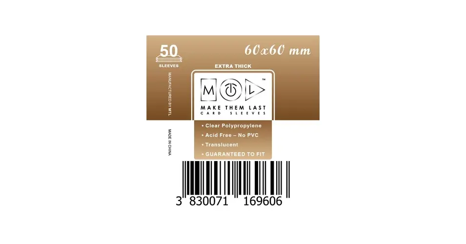 MTL 60x60 mm prémium kártyavédő 50 db Azonnali szállítás