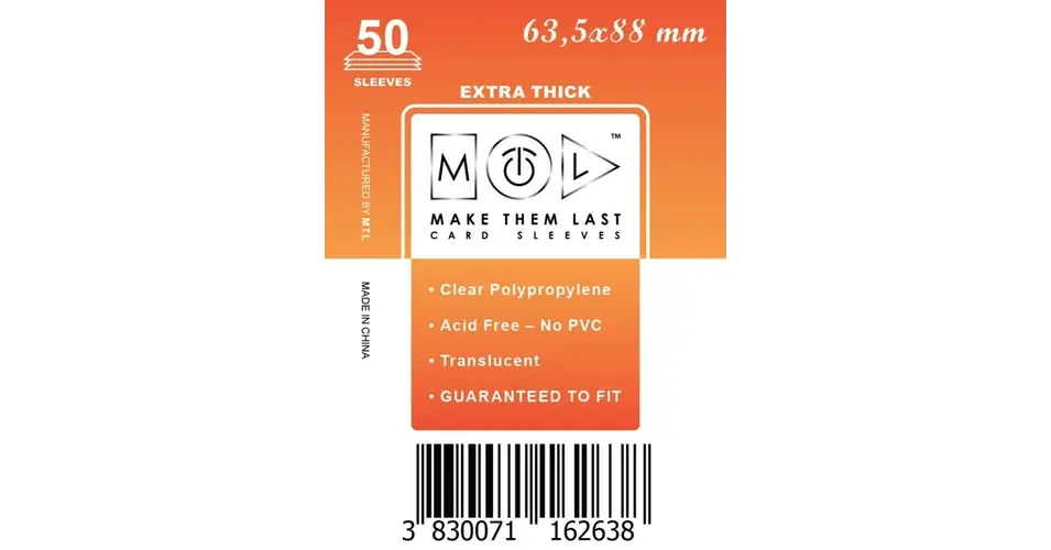 Vedd meg most MTL 63,5x88 mm premium kártyavédő 50db