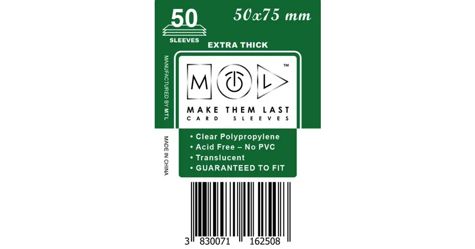Rendeld meg most MTL 50x75 mm premium kártyavédő 50db