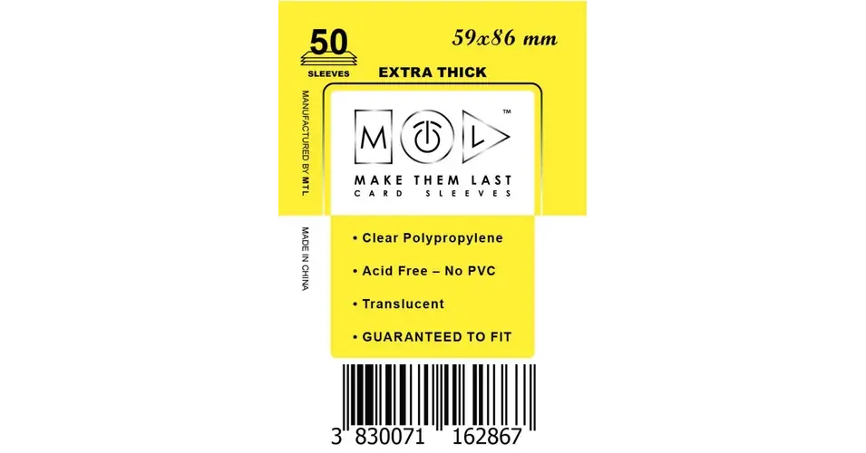 MTL 59x86 mm premium kártyavédő 50db Biztonságos fizetés
