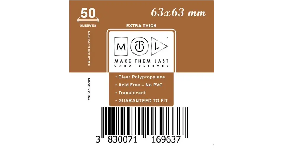 Biztonságos fizetés MTL 63x63 mm premium kártyavédő 50db