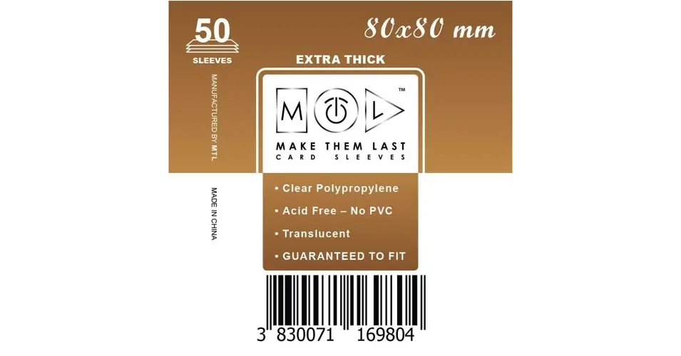 MTL 80x80 mm premium kártyavédő 50db Prémium