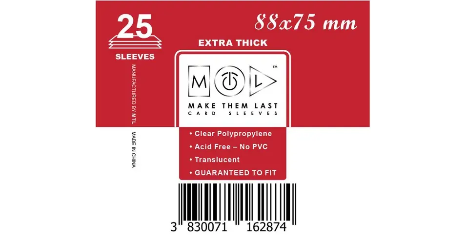 Végkiárusítás MTL 88x75 mm premium kártyavédő 25db