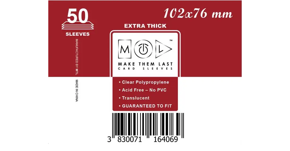 MTL 102x76 mm premium kártyavédő 50db Nézd meg most