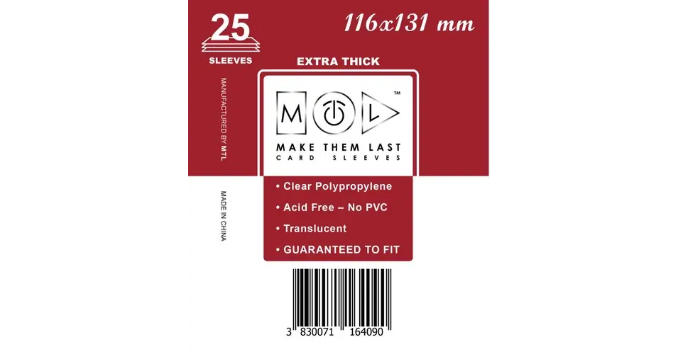 MTL 116x131 mm premium kártyavédő 25db Népszerű