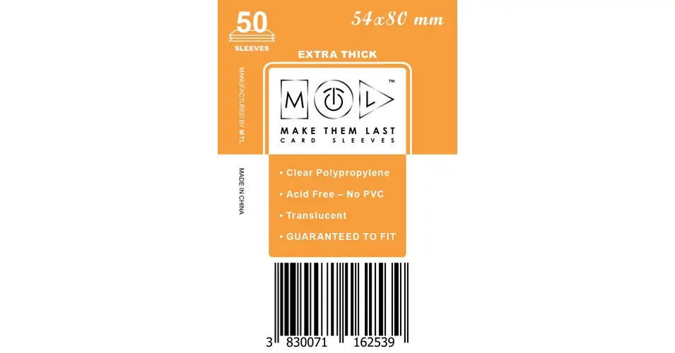 Gyors szállítás MTL 54x80 mm premium kártyavédő 50db
