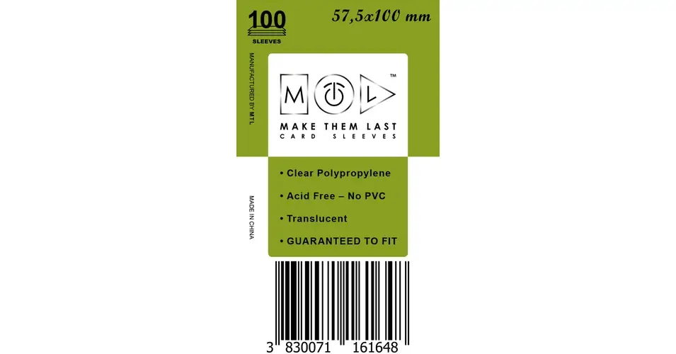 MTL 57,5x100 mm standard kártyavédő 100db Ne maradj le