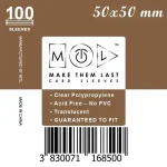 Szuper akció MTL 50x50 mm standard kártyavédő 100 db