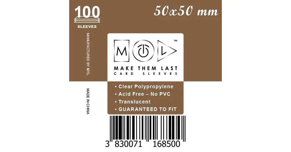 Szuper akció MTL 50x50 mm standard kártyavédő 100 db
