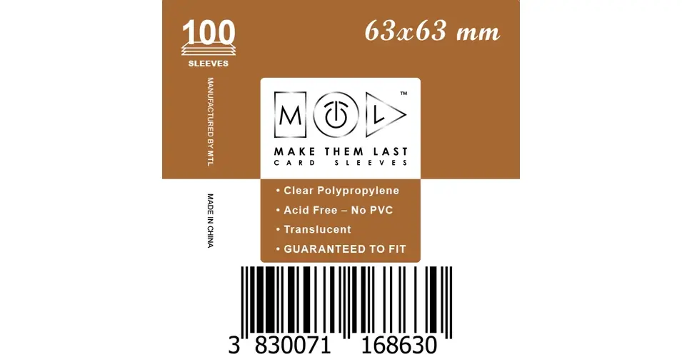 Ajánlat MTL 63x63 mm standard kártyavédő 100 db