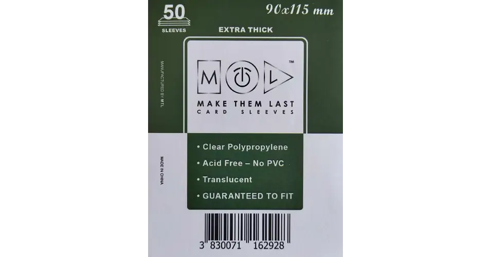 MTL 90x115 mm premium kártyavédő 50db Gyors szállítás