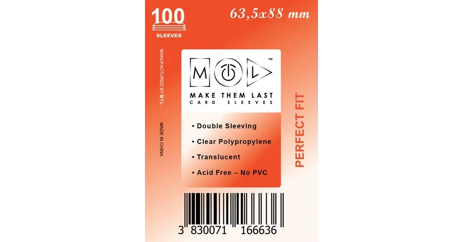 Szuper akció MTL 63,5x88 mm standard (PERFECT FIT) kártyavédő 100db