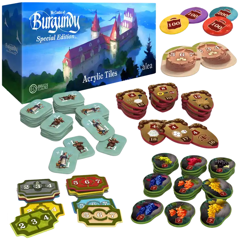 The Castles of Burgundy – Upgraded Tokens Acrylic Vedd meg most