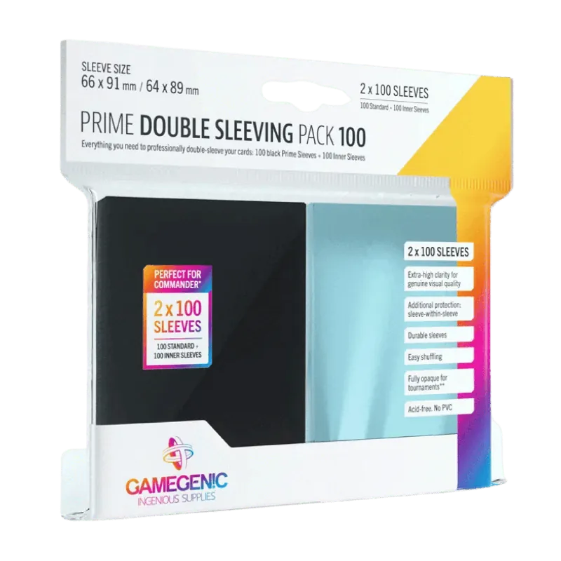 Olcsóbb Gamegenic - Prime Double Sleeving Pack – Clear/Black 10109ML