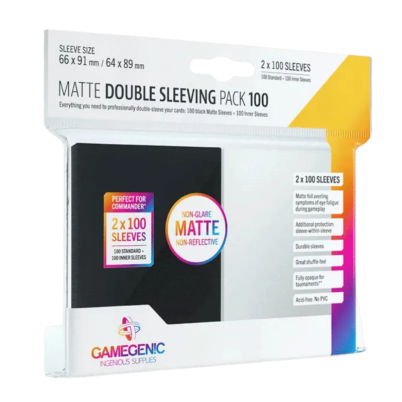 Legnépszerűbb Gamegenic - Matte Double Sleeving Pack – Clear/Black 10110ML