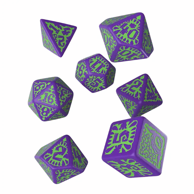 Pathfinder Goblin Purple & Green Dice Set Bestseller