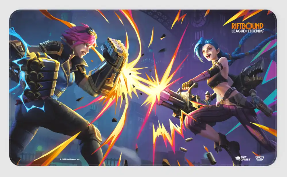 Szuper akció Riftbound League of Legends TCG - Vendetta Playmat - Jinx vs Vi