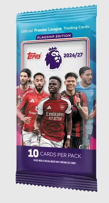 Különleges ajánlat Topps Premier League 2027 - FLAGSHIP Edition - Kártya csomag (10kártya)