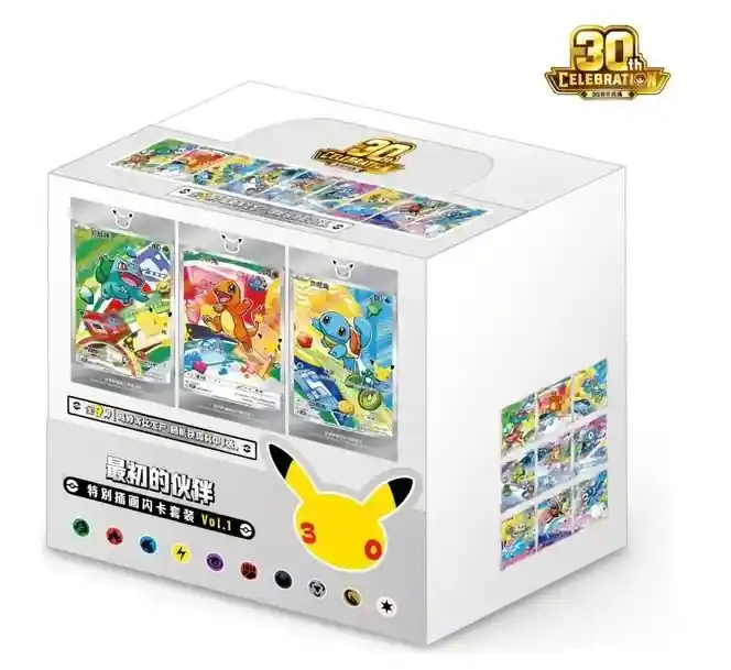 Kiárusítás Kínai - Pokémon 30th Anniversary First Partner Vol. 1 DISPLAY (8 box)