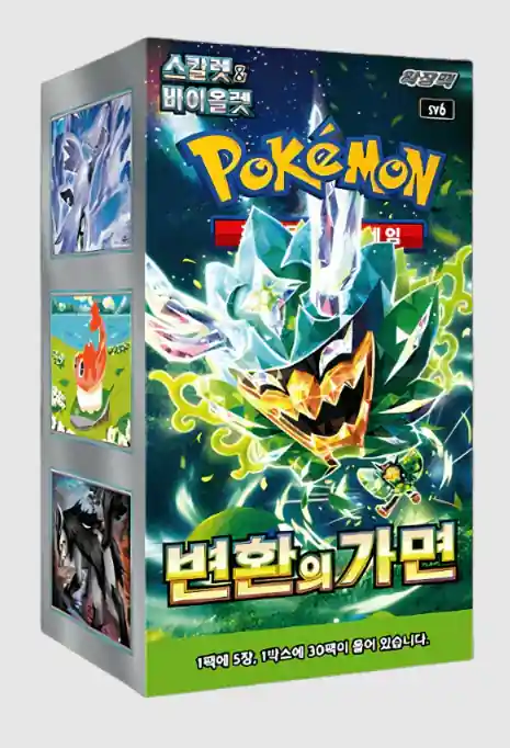 Prémium Pokémon TCG Koreai Mask of Change sv6 Booster Box (30packs)