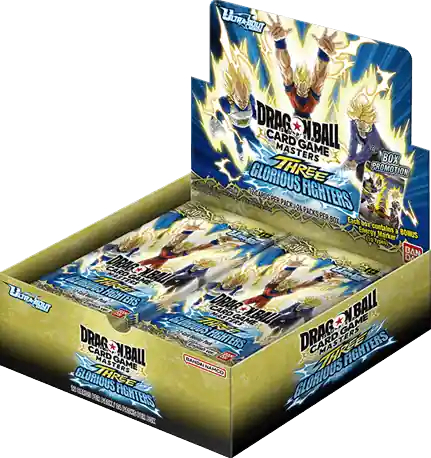 Szezonális akció Dragon Ball Super Card Game Ultra-Bout Series 03 Three Glorious Fighters (24 Packs)