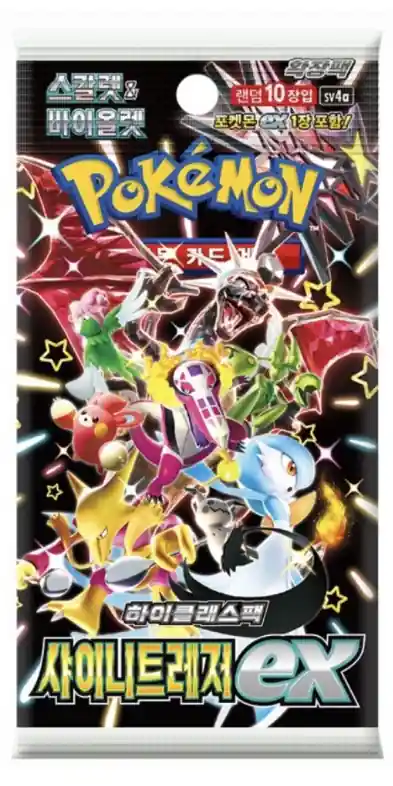 Pokémon TCG Koreai Shiny Treasure ex sv4a Booster (10cards) Rendeld meg most