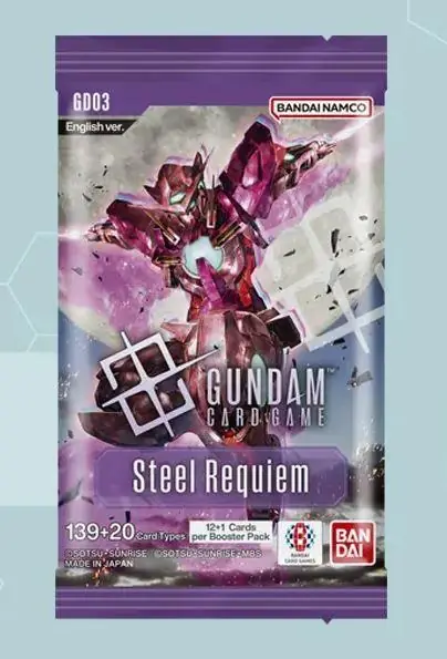 Gundam Card Game Steel Requiem GD03 Booster Azonnali szállítás
