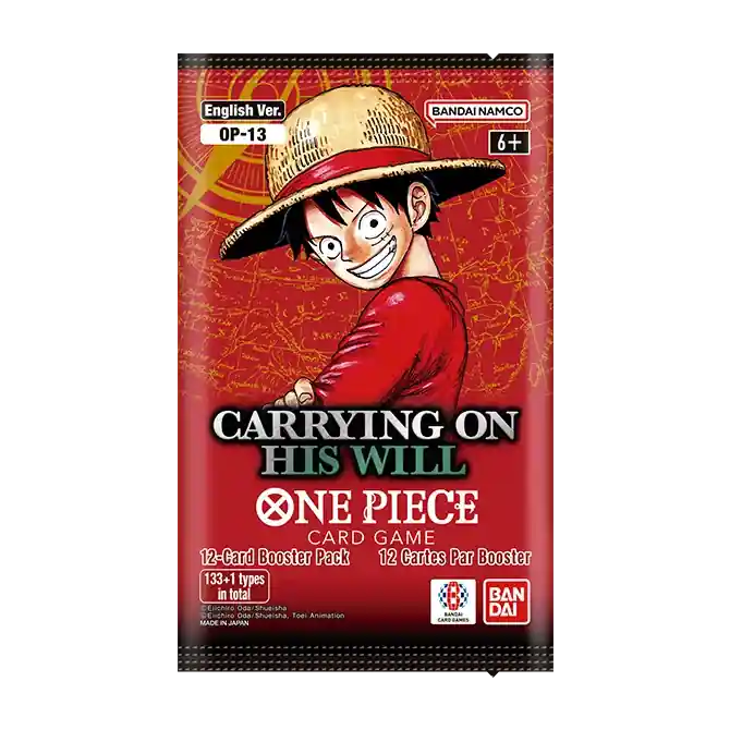 Prémium One Piece Card Game Carrying On His Will OP13 Booster (12 cards)