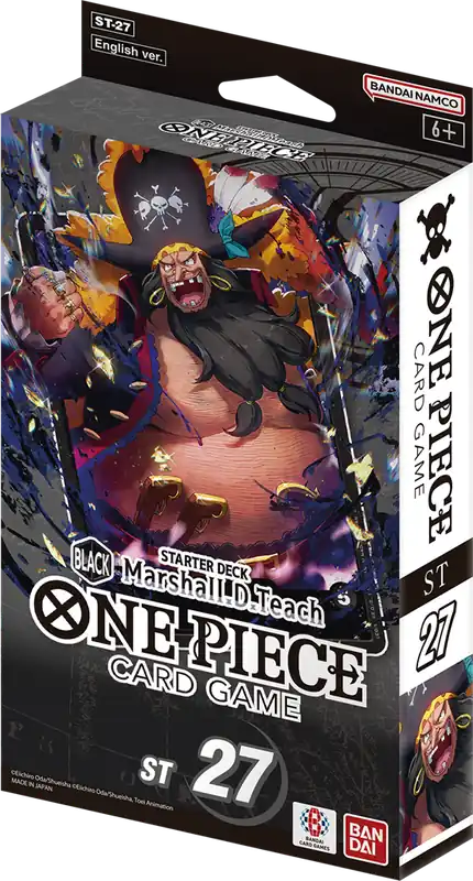 One Piece Card Game Black Marshall.D.Teach Starter Deck ST27 Expressz kézbesítés