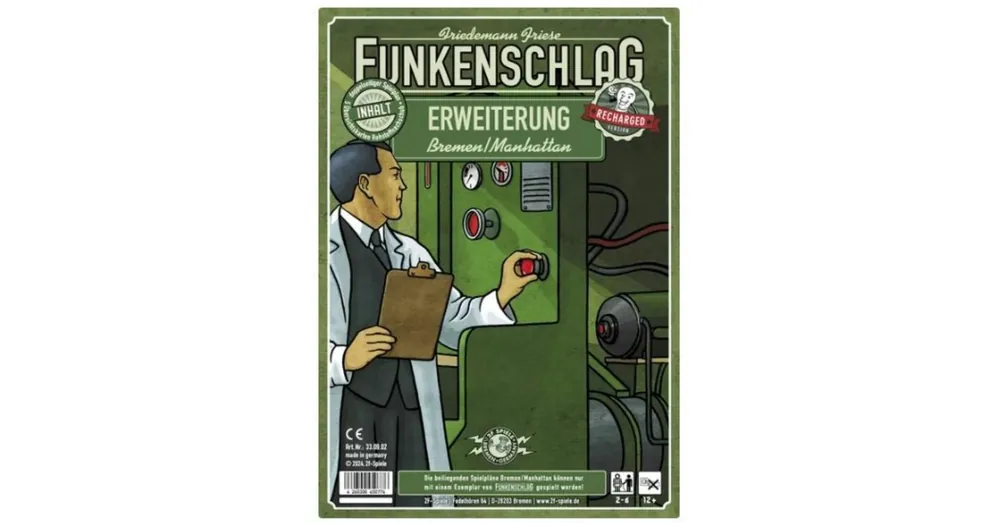 Funkenschlag (Power Grid) 15. kiegészítő - Bréma/Manhattan (Recharged) Kiárusítás