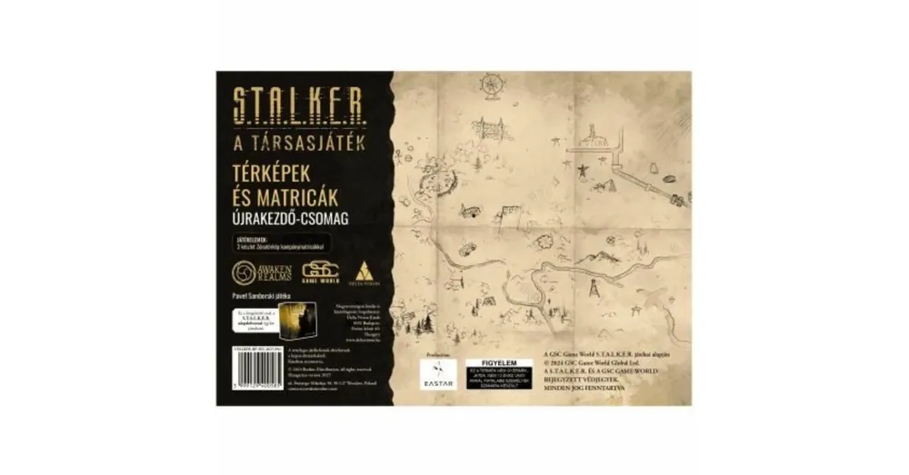 Biztonságos fizetés S.T.A.L.K.E.R. A társasjáték - Térképek és matricák (újrakezdő csomag)