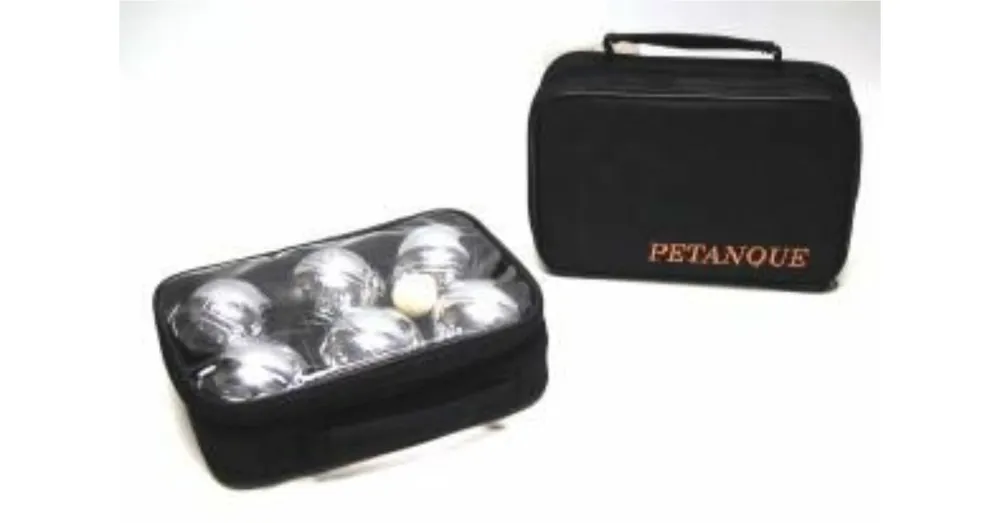 Pétanque, 6 fém golyóval, fekete táskában - 251204 Olcsó