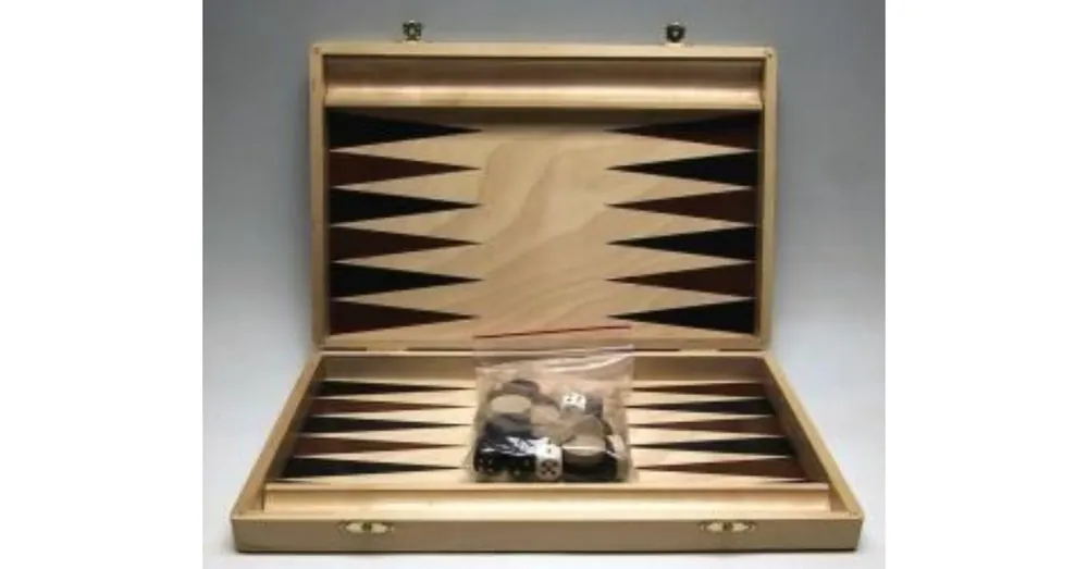 Backgammon, 35x23cm-es világosbarna fadobozban - 601121 Biztonságos vásárlás