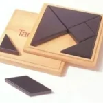 Azonnali szállítás Tangram fából, fadobozban 13x13 cm - 791740