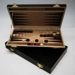 Vedd meg online Backgammon fából, 28x15 cm, sötétbarna - 602113