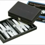 Azonnal elérhető 601712 Backgammon - fekete műbőr 23cm