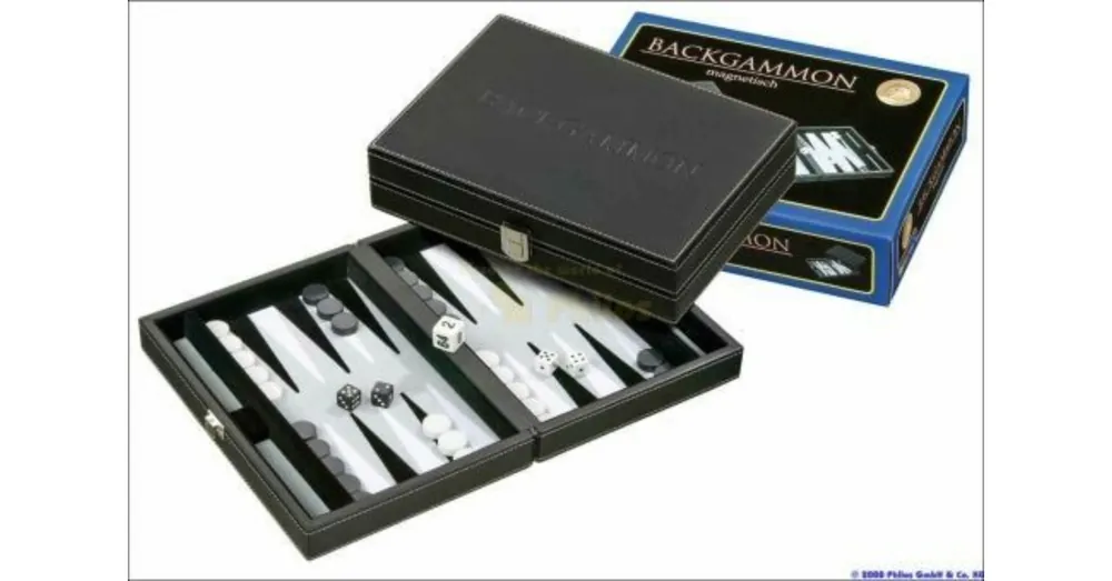 Azonnal elérhető 601712 Backgammon - fekete műbőr 23cm