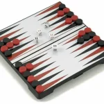 Backgammon, 16x16 cm-es, hordozható - 600502 Legkelendőbb