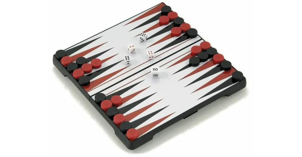 Backgammon, 16x16 cm-es, hordozható - 600502 Legkelendőbb