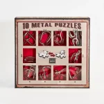 10 Metal Puzzle Set - piros *-*** Azonnali szállítás