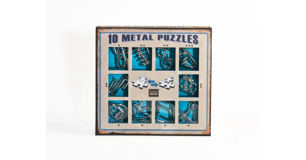 10 Metal Puzzle Set - kék *-*** Gyors szállítás